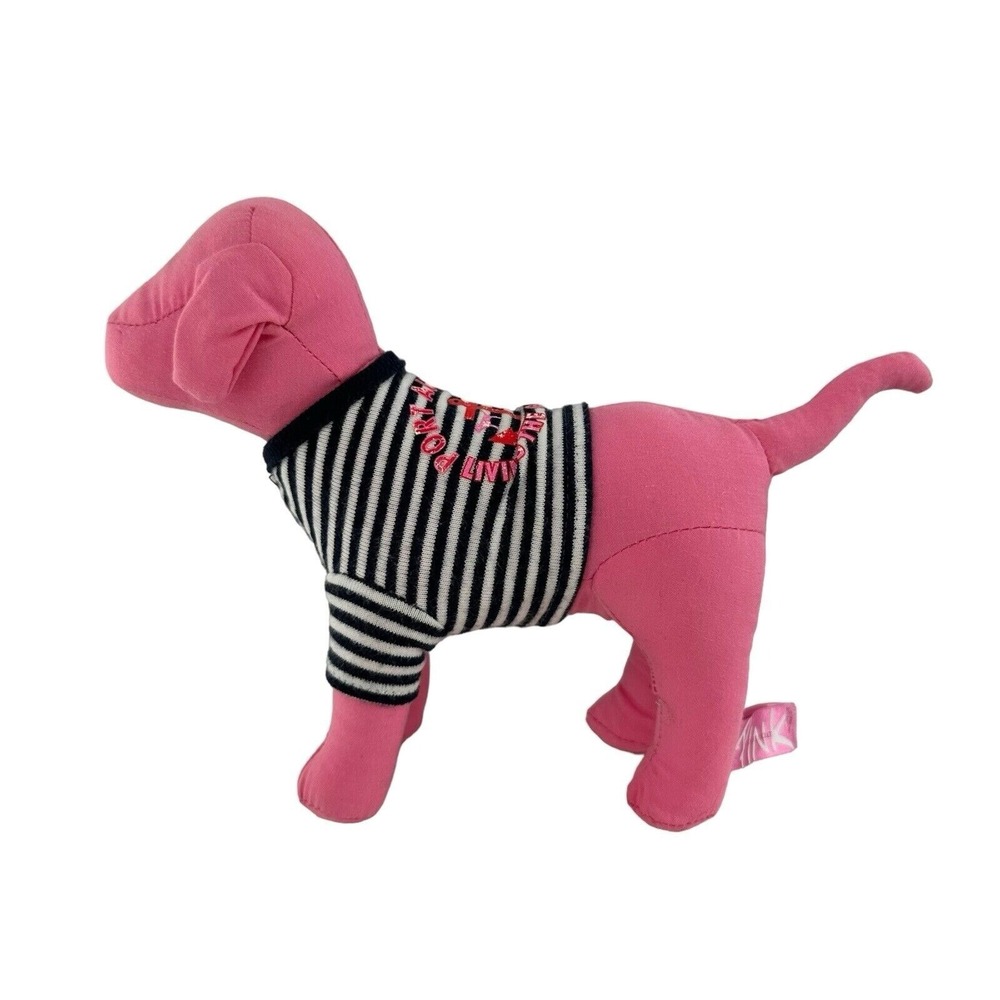 Victorias Secret Pink Dog Plush Striped Anchor Shirt Nautical Hoodie Good Life